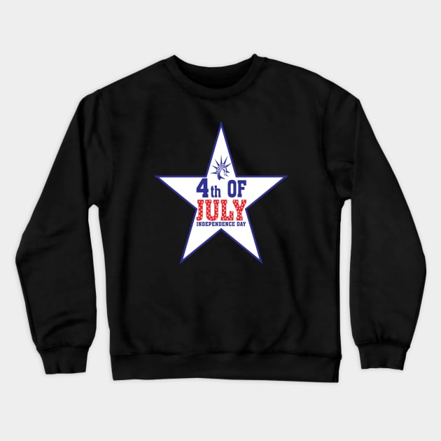 4th of July Star Crewneck Sweatshirt by JevLavigne